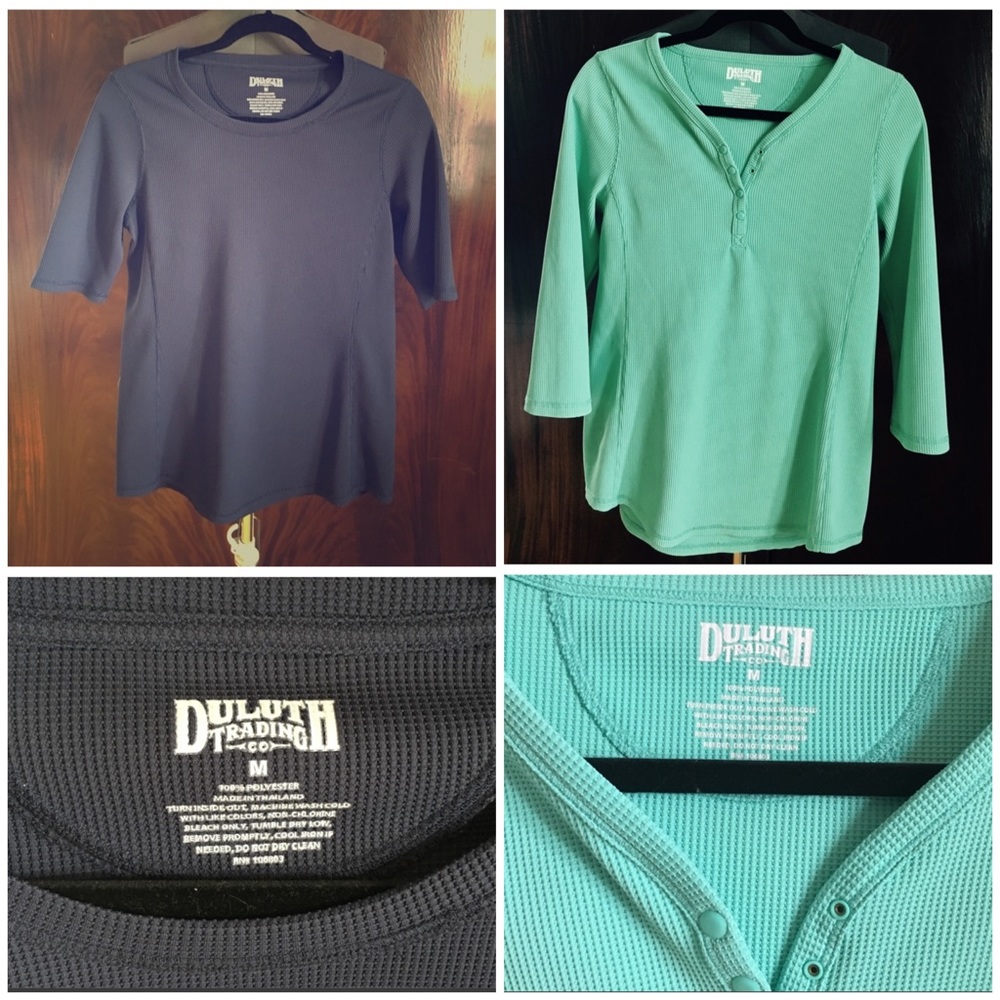 Two Duluth Trading Co shirts - women’s medium